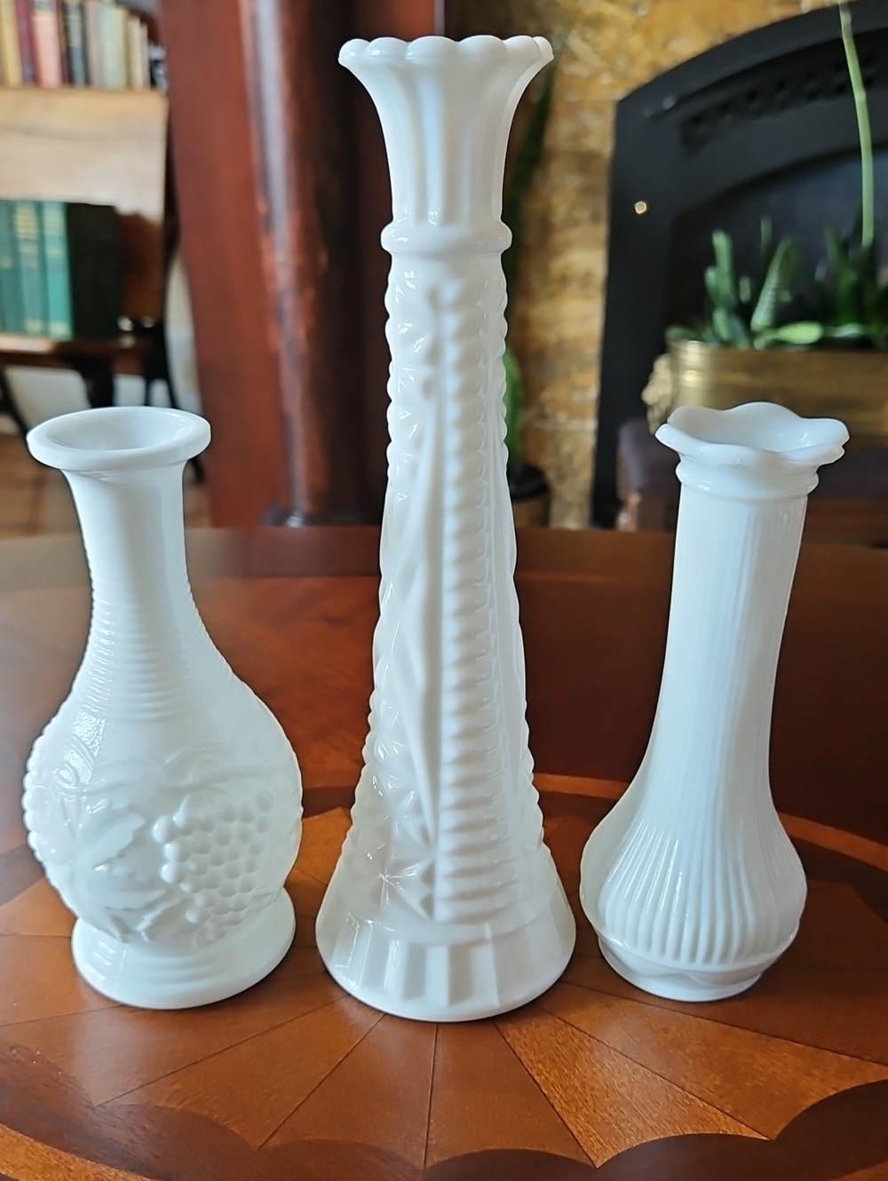 VTG White Milk Glass Bud Vases Set of 3 - Imperial, Anchor Hocking, Randall